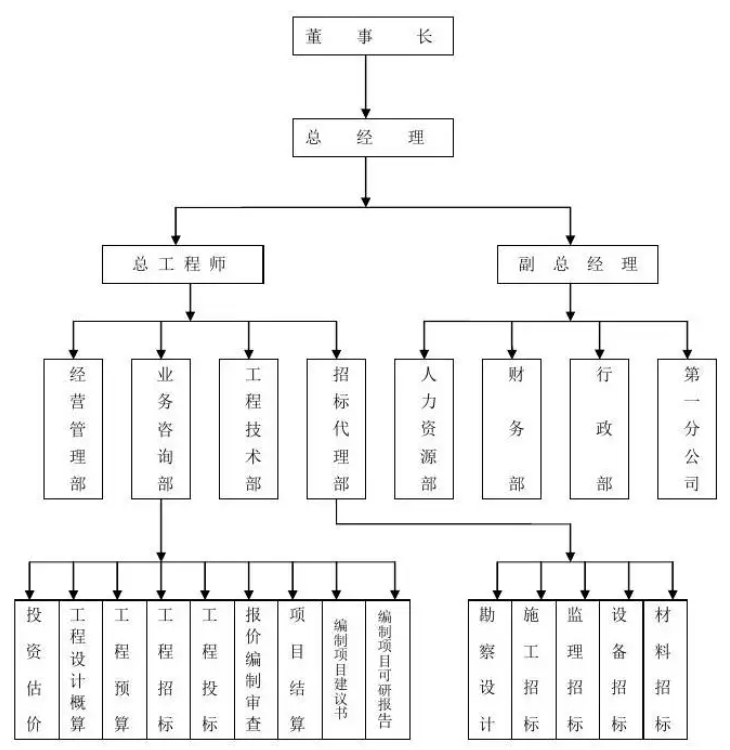 图 3.1 SQ 有限公司组织架构图